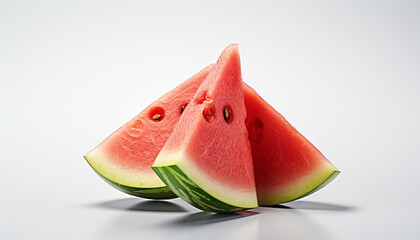 Sticker - Freshness and sweetness in a juicy watermelon slice generated by AI