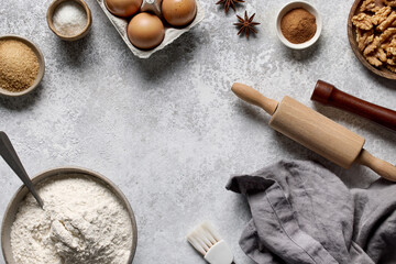 Canvas Print - various baking ingredients