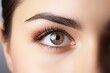 concept brows powder henna tattoo eyebrow microshading Microblading space copy background light closeup eyebrows beautiful Woman eye brow model honed healthy clean cosmetic beauty face look make-up