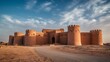 fort battlesment sky and star brick in oman the old defensive Generative AI