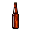 Bottle of dark beer, soda or lemonade. Hand drawn vector illustration .