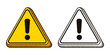 © Octavio - Hazard warning symbol vector icon flat sign symbol with exclamation mark isolated on white background. Hazard warning attention sign with exclamation mark symbol.