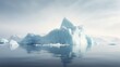 polar dome icebergs landscape illustration ocean water, beauty majestic, pristine wilderness polar dome icebergs landscape