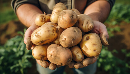 Sticker - Fresh organic vegetables harvested by farmers in nature generated by AI