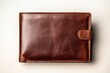 background white isolated wallet leather men's Brown billfold money purse business currency cash finance wealth object pocket dollar card black accessory shopping bag closeup rich personal pay