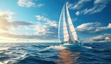 sailing sailboat in the ocean