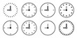 Clock icon set.Clock icons in line style set isolated on white background. Circle arrow icon.Time icon.Vector illustration