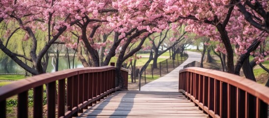 very beautiful portrait of cherry blossoms