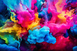 A dynamic alcohol ink creation showcasing bursts of vibrant neon colors