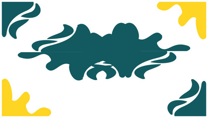 Poster - Illustration of an abstract background with a blot in the middle. Simple frame border template element for your design