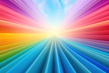 Wall Mural - Radiant rainbow stripes