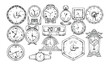 © nikagraphic - wall clock handdrawn collection