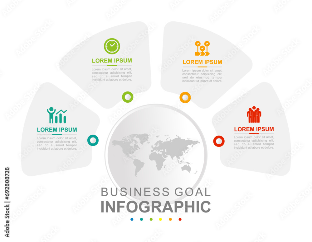 Infographic business template. Infographics in the form of a circle and ...