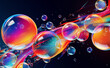 Abstract background with soap bubbles