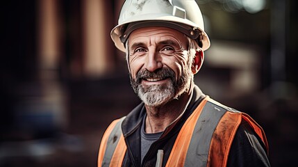 Wall Mural - man working on a construction site construction