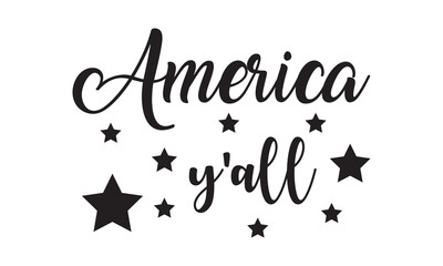 Wall Mural - America Y'all Vector and Clip Art