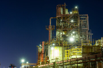 Wall Mural - 川崎市千鳥町の工場夜景　
Night view of a factory in Chidori-cho, Kawasaki City