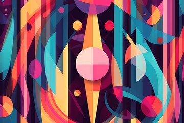 Wall Mural - image shapes lot background abstract colorful colourful shape pattern geometric design multi coloured modern colours wallpaper illustration creativity decoration computer graphic blue purple