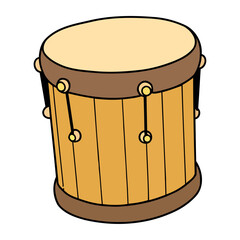 Wall Mural - wood toy drum