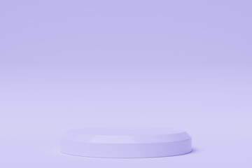 Poster - Purple   realistic 3d cylinder pedestal podium. Abstract  rendering geometric platform. Product display presentation. Minimal scene.