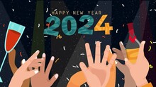 Happy New Year 2024 Animation 4k