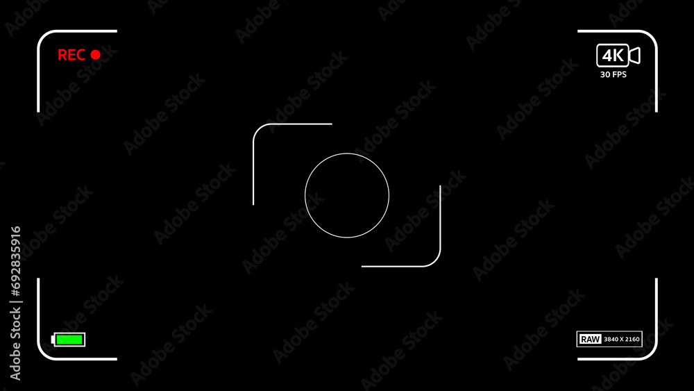 Square Frame Easy simple to use footage alpha of video recording camera ...
