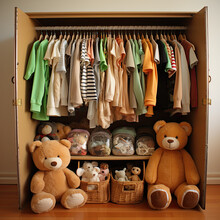 Storybook Adventures - Imaginatively Arranged Closet For Little Tots