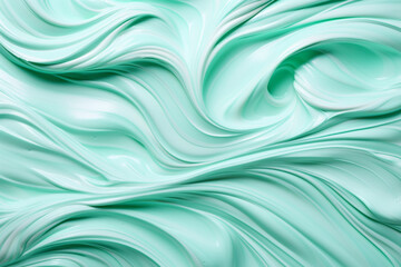 Wall Mural - abstract blue creamy cosmetic texture background with waves