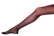 © Nobilior - Female leg in black stockings, isolated
