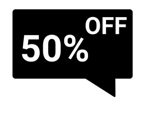 Poster - 50 percent off discount icon 