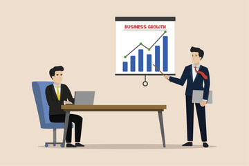 Wall Mural - Business meetings, discussions for business development, business agreements or agreements, discussion meetings for company success.