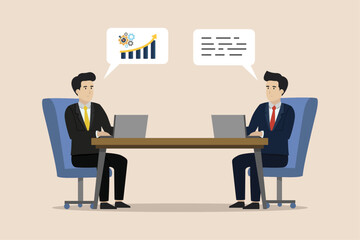 Wall Mural - Business meetings, discussions for business development, business agreements or agreements, boss meetings for mutual success.