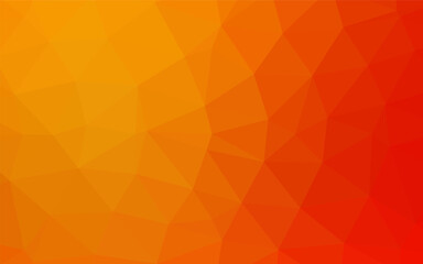 Poster - light red, yellow vector polygon abstract layout.