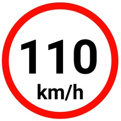 Wall Mural - speed sign 110