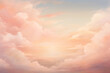 Abstract peach fuzz clouds in a dreamy and serene sky