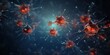 © EOL STUDIOS - Conceptual illustration of a network of interconnected virus particles, symbolizing the rapid spread and complexity of viral infections