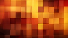 Warm Mosaic Of Glowing Squares Evoking Sunset Hues In An Abstract Pixelated Composition