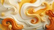 Creamy Swirls and Whirls in a Delightful Dance of Vanilla and Caramel Tones