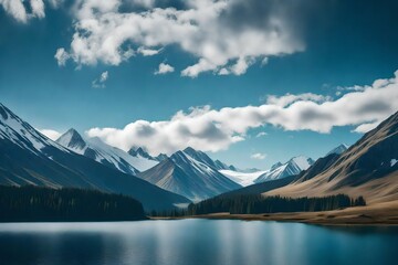 Wall Mural - lake in the mountains