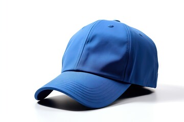 background white isolated cap blue fashion Closeup baseball hat blank clean clothing empty textile visor cotton style object nobody view head canvas uniform helmet advertise design beauty colours