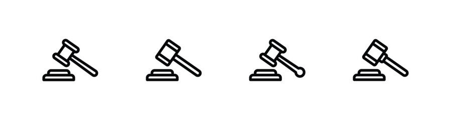 Wall Mural - Gavel icon vector, judge gavel icon vector illustration, 