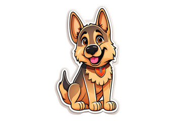 Wall Mural - Happy German Shepherd (PNG 10800x7200)