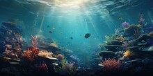 Underwater World With Fish