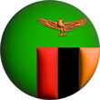 3D Flag of Zambia on circle