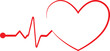 heart with heartbeat vector