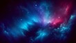 Gradient color background image with a cosmic nebula theme, featuring a blend of deep space hues like dark blues, purples, and star-like whites, creat
