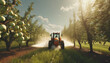 trattore fertilizzante agricoltura frutteti inquinamento 