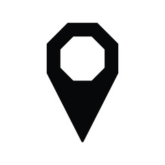 Poster - Map pointer vector icon polygonal geometric