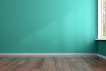 Wall Mural - Modern Green and Turquoise Interior - Generative AI