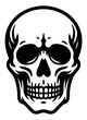 Flat vector skull illustration isolated on white background. Can be used for logo element, or any kind of decoration or print work.